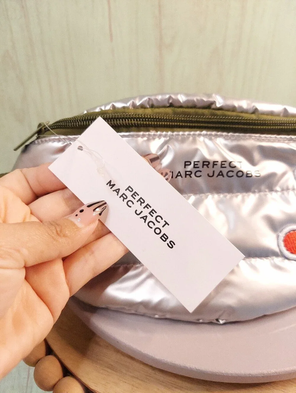 Perfect Marc Jacobs BeautySilver Metallic with Embroidered Patches Fanny Pack